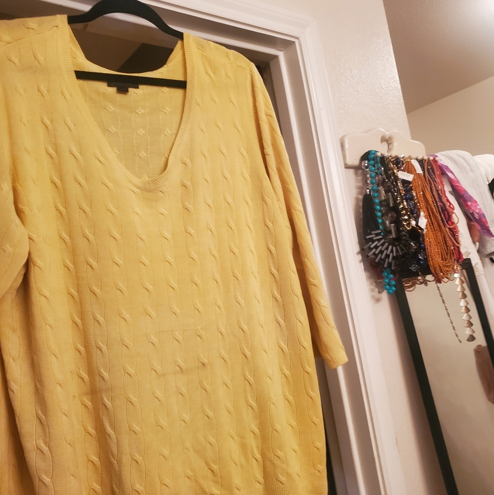 Avenue Plus Size Golden Yellow Sweater